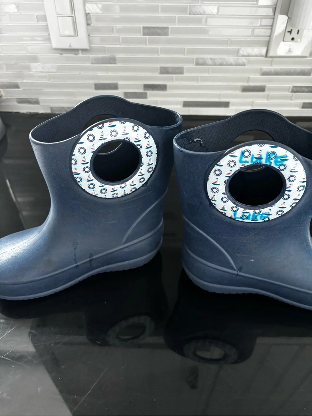 Kids Waterproof Rain Boots - Navy Blue